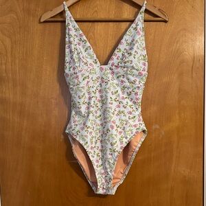 J. Crew Floral Print One-Piece Swimsuit